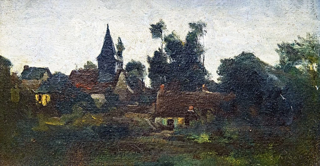 Augustin Théodule Ribot - 102, Paesaggio con chiesa, Musée Baron Gérard, Bayeux